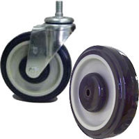 Shopping cart casters and shopping cart wheels polyurethane